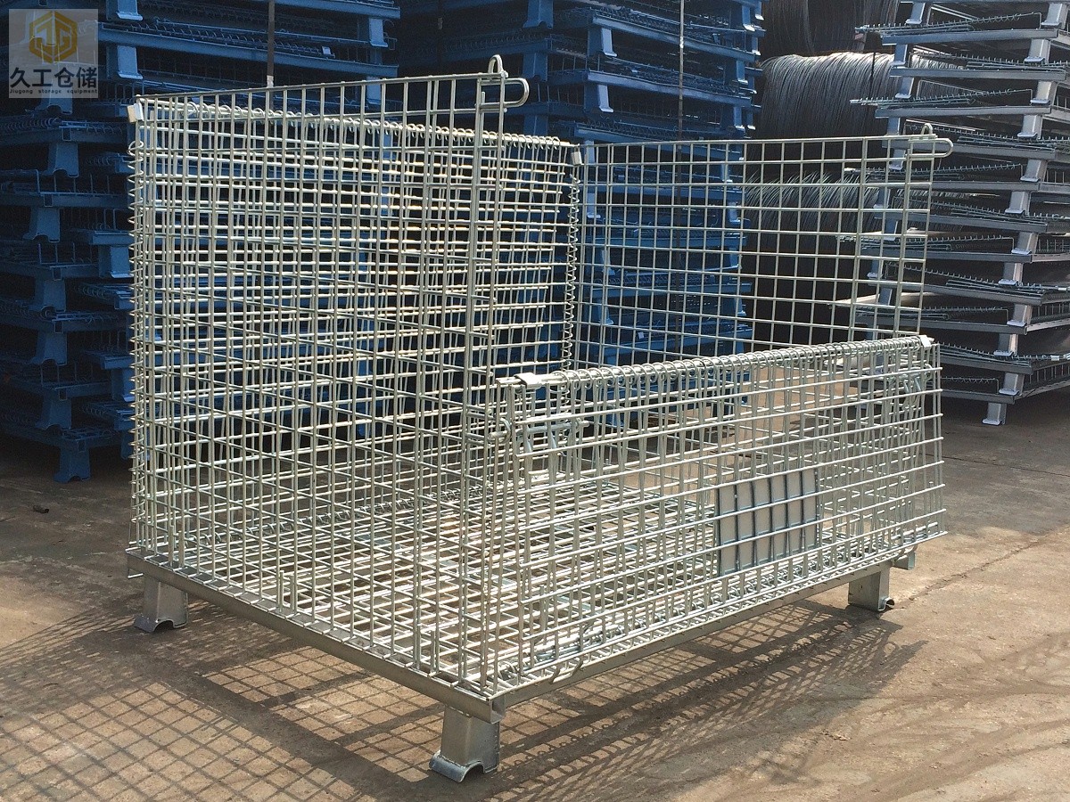 久工倉(cāng)儲(chǔ)設(shè)備-折疊式倉(cāng)儲(chǔ)籠加蓋，久工倉(cāng)儲(chǔ)籠表面鍍鋅處理-南京倉(cāng)儲(chǔ)籠廠家