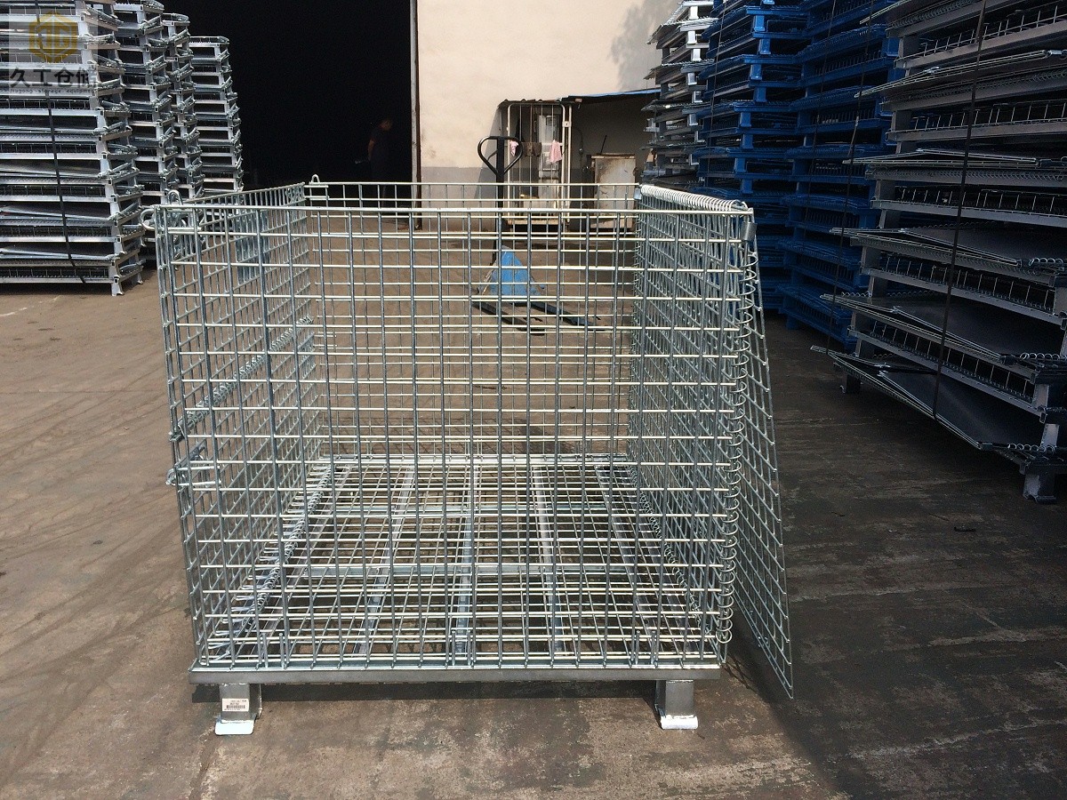 久工倉(cāng)儲(chǔ)設(shè)備-折疊式倉(cāng)儲(chǔ)籠加蓋，久工倉(cāng)儲(chǔ)籠表面鍍鋅處理-南京倉(cāng)儲(chǔ)籠廠家