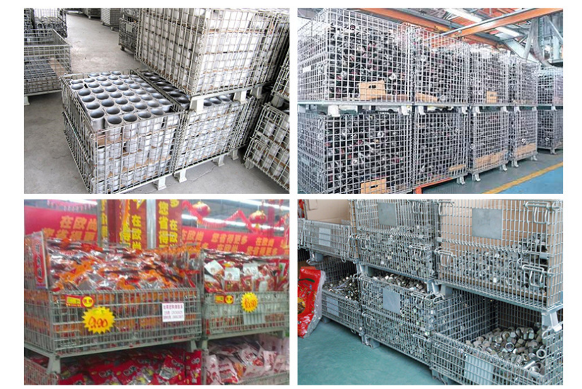 折疊式倉(cāng)儲(chǔ)籠堆垛3-4層，久工倉(cāng)儲(chǔ)籠節(jié)省空間-南京儲(chǔ)物倉(cāng)儲(chǔ)籠廠家