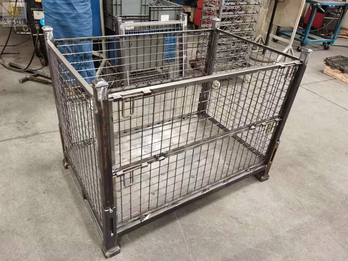 南京久工倉(cāng)儲(chǔ)設(shè)備-金屬周轉(zhuǎn)箱-鋼制料箱-可折疊網(wǎng)箱-固定料箱-鐵箱