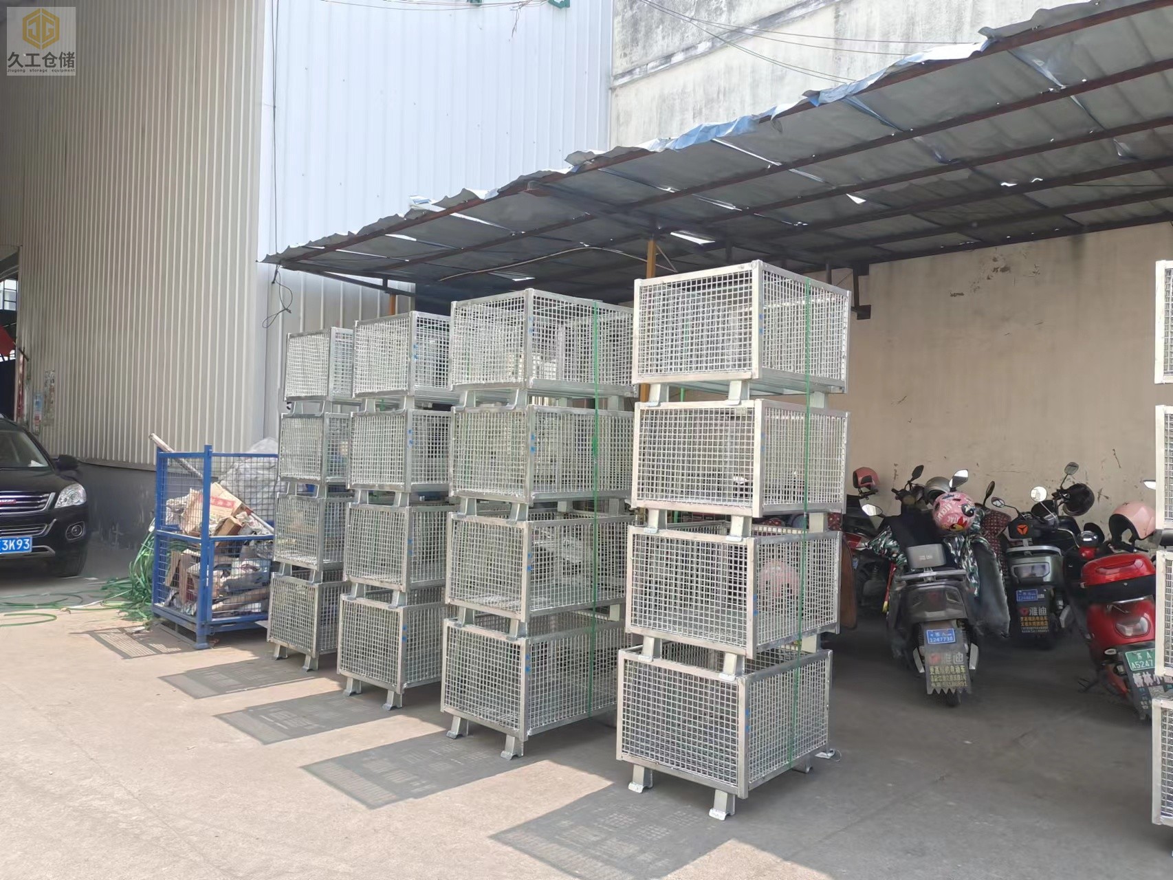 金屬周轉(zhuǎn)箱-角鋼鐵框-鋼制料框定制成品展示，南京久工倉儲設備，了解更多關注久工！