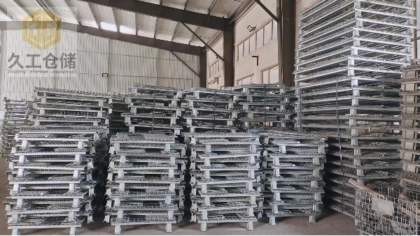 折疊式倉(cāng)儲(chǔ)籠分類產(chǎn)品展示圖，倉(cāng)儲(chǔ)籠倉(cāng)庫(kù)籠車間擺放現(xiàn)場(chǎng)，南京久工倉(cāng)儲(chǔ)設(shè)備