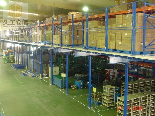 閣樓式貨架-閣樓平臺-倉儲貨架-南京貨架-久工倉儲設(shè)備