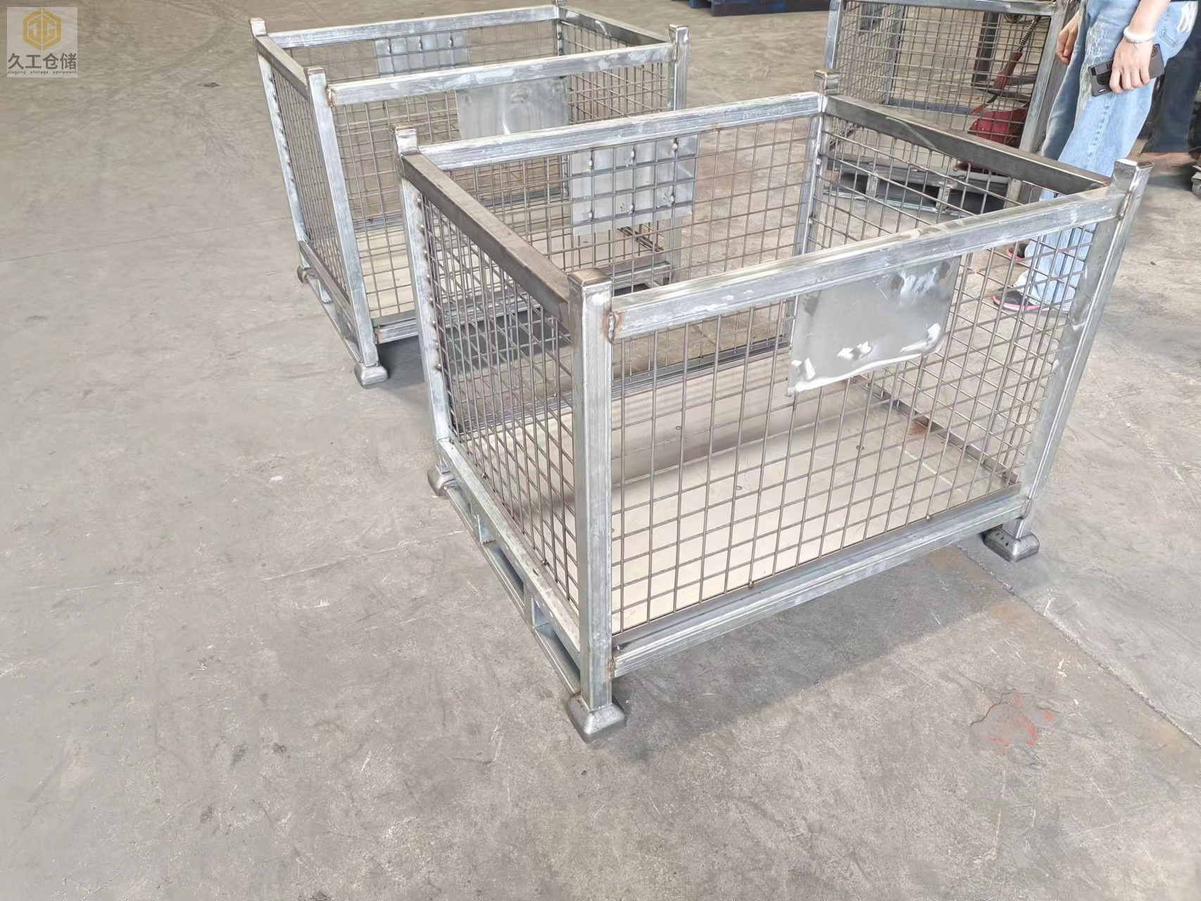 鋼制料箱-金屬周轉(zhuǎn)箱-金屬網(wǎng)格鐵框-生產(chǎn)支持定制，南京久工倉(cāng)儲(chǔ)設(shè)備