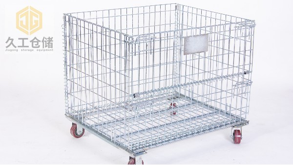 腳輪倉儲籠細節(jié)展示，久工倉儲設備