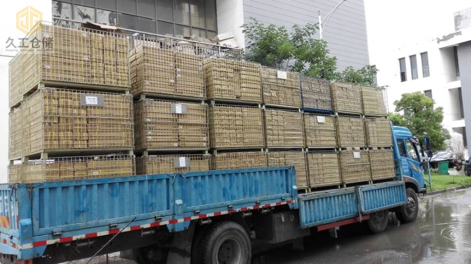 折疊式倉儲籠-裝貨倉儲籠-倉庫倉儲籠對方整潔，節(jié)省空間-南京倉儲籠廠家-久工倉儲設備