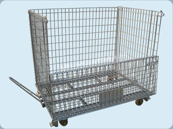 折疊式中空板牽引腳輪倉(cāng)儲(chǔ)籠